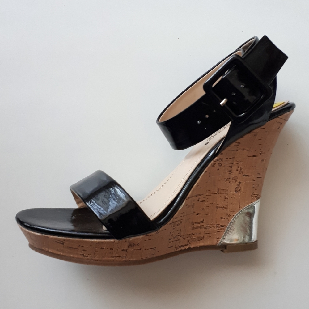 NWOT Ankle Strap Wedge Heeled Sandals